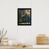 Poster FRUITS DE SAISON -PROSPÉRITÉ jaune marron noir (Cuisine)
