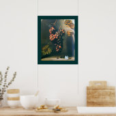 Poster FRUITS DE SAISON -PROSPÉRITÉ jaune marron vert (Cuisine)