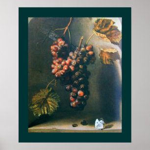Poster FRUITS DE SAISON -PROSPÉRITÉ jaune marron vert