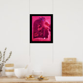 Poster FRUITS DE SAISON -PROSPÉRITÉ rose rouge violet (Cuisine)