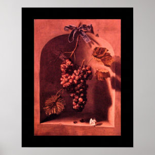 Poster FRUITS DE SAISON -PROSPÉRITÉ rose rouge violet