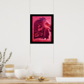 Poster FRUITS DE SAISON -PROSPÉRITÉ rose rouge violet (Cuisine)