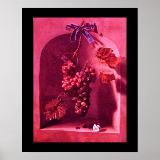 Poster FRUITS DE SAISON -PROSPÉRITÉ rose rouge violet (Devant)