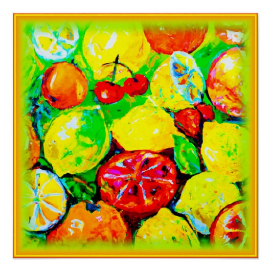 Poster "Fruits d'été" Belle Art. Acheter Maintenant (Devant)