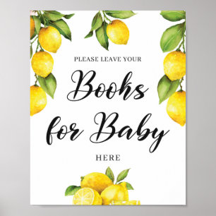 Poster Fruits d'été Livres citrons pour bébé signe
