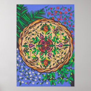 Poster Fruits d'Israël Mandala