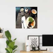Poster Fruits et café (Bureau à domicile)