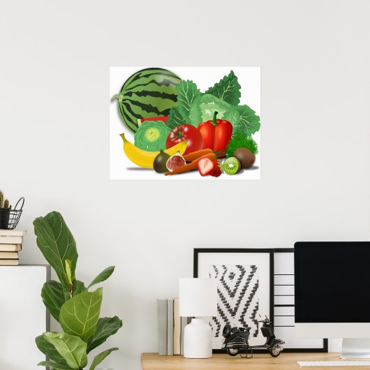 Poster Fruits et légumes (Bureau à domicile)