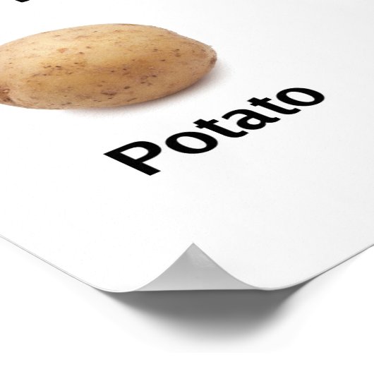 Poster Fruits et légumes blancs (Coin)