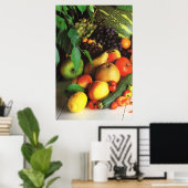 Poster Fruits et légumes d'automne (Bureau à domicile)