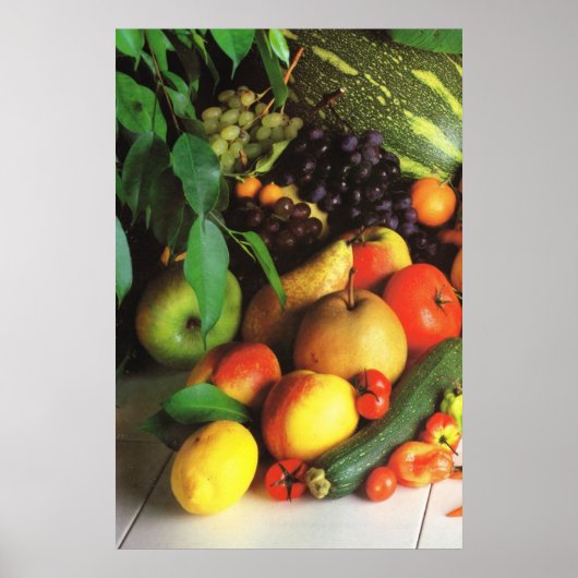 Poster Fruits et légumes d'automne (Devant)