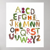 Poster Fruits et légumes de l'alphabet espagnol Mexique (Devant)
