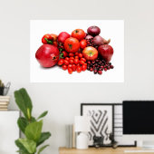 Poster Fruits Et Légumes Rouges (Bureau à domicile)