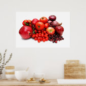Poster Fruits Et Légumes Rouges (Cuisine)