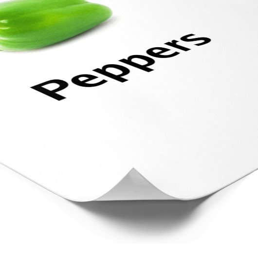 Poster Fruits et légumes verts (Coin)