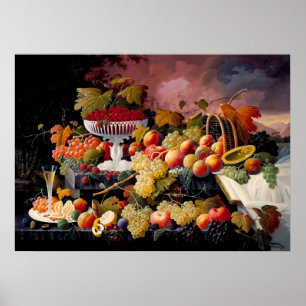 Poster Fruits et vie dans un paysage