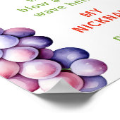 Poster Fruits été 1er anniversaire photo jalon (Coin)