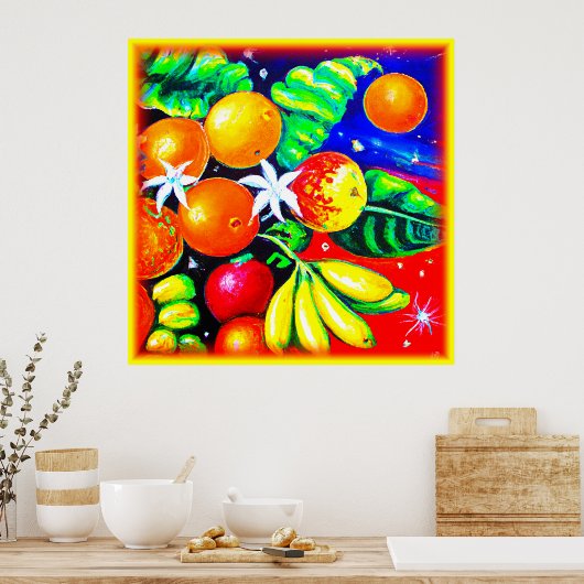 Poster Fruits Étonnants Ciel Étoffant. Commandez dès main (Cuisine)