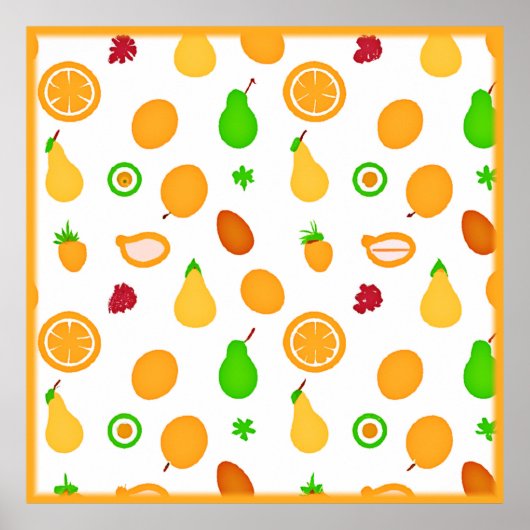 Poster Fruits exotiques Conception Motif (Devant)