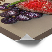 Poster Fruits festifs 8"x12" (Coin)