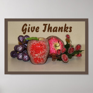Poster Fruits festifs 8"x12"