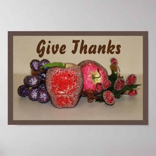 Poster Fruits festifs 8"x12" (Devant)