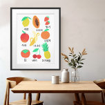 Poster Fruits Flash Cartes Coréen Fruit Fruit<br><div class="desc">Découvrez ce design frais et fruité super cool. Que vous soyez en train d'apprendre une nouvelle langue ou juste d'aimer les fruits, montrez que vous êtes un fan de cet art génial. Ajoutez votre propre texte, changez de couleur arrière - plan aussi. Sélectionnez la taille de l'impression à l'aide du...</div>