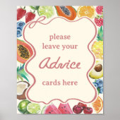 Poster Fruits frais du marché Conseils pour une fête de m (Devant)