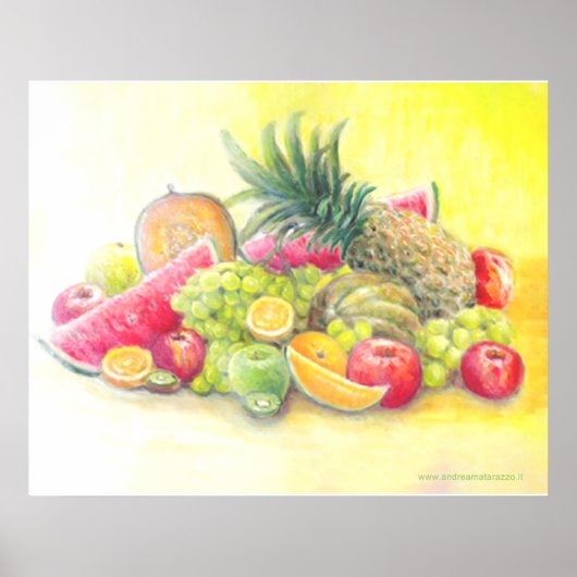 Poster Fruits heureux (Devant)