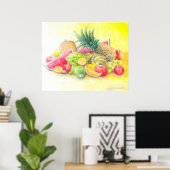 Poster Fruits heureux (Bureau à domicile)