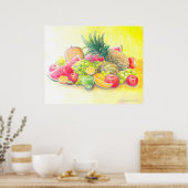 Poster Fruits heureux (Cuisine)