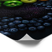 Poster Fruits Légumes Aliments sains Nutrition Santé (Coin)