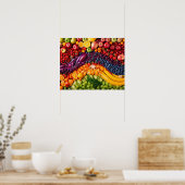 Poster Fruits Légumes Aliments sains Nutrition Santé (Cuisine)