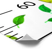 Poster Fruits mignons Graphique de croissance Kawaii (Coin)