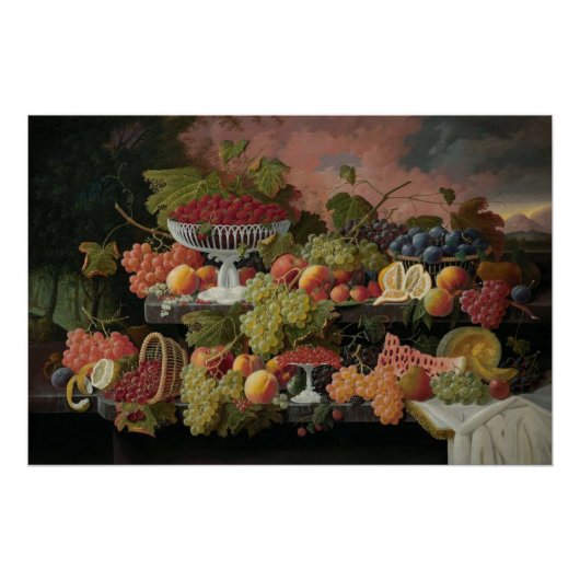 Poster Fruits rustiques Rencontrez le coucher de soleil (Devant)