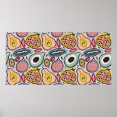 Poster Fruits seamless pattern (Devant)