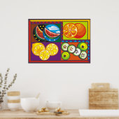 Poster Fruits soignés (Cuisine)