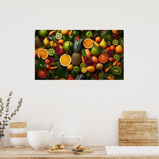 Poster Fruits tropicaux (Cuisine)