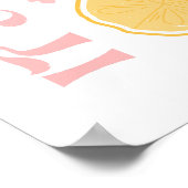 Poster Fruits tropicaux rétro Ananas (Coin)