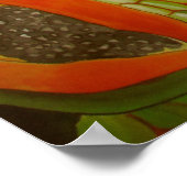 Poster Fruits tropicaux Vie morte aquarelle art original (Coin)