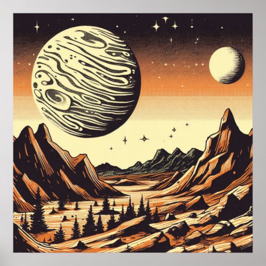 Poster FSF Mars Paysage Coupe de bois 1 (Devant)