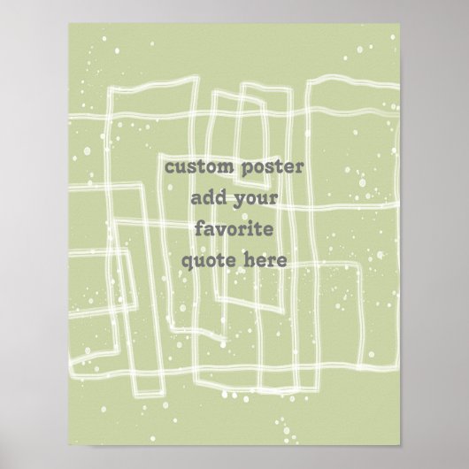 Poster fuan et funky art en ligne mousse verte ajouter un (Devant)