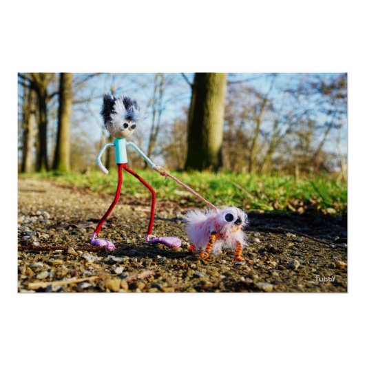 Poster Fubby qui sort son chien. (Devant)