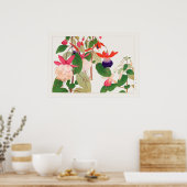 Poster Fuchsia, Fleurs rouges violettes roses, Tanigami K (Cuisine)
