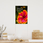 Poster Fuchsia hawaïenne et Hibiscus orange (Cuisine)