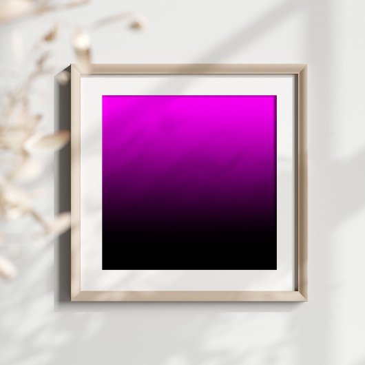 Poster Fuchsia noir ombré