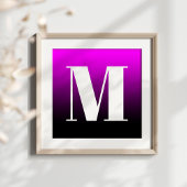 Poster Fuchsia noir ombré