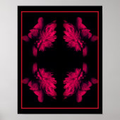 Poster Fuchsia Peony Art Floral Abstrait (Devant)