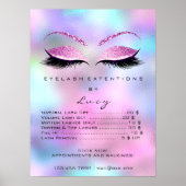 Poster Fuchsia rose Parties scintillant maquillage yeux c (Devant)