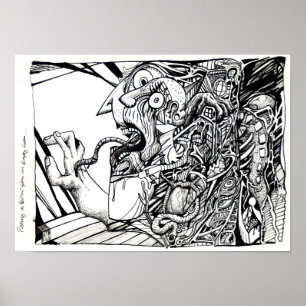 Poster Fuir dans la terreur depuis une pièce vide...